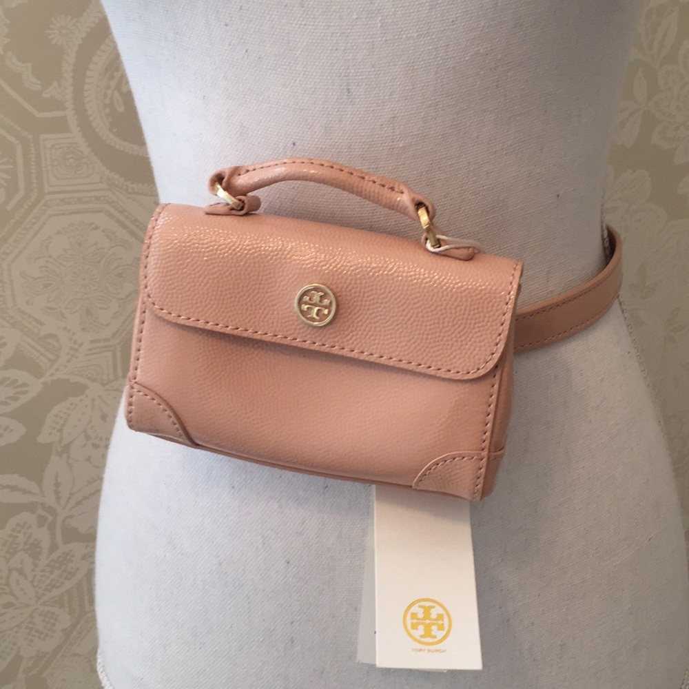 Tory Burch Beige Robinson Patent Waist-pack